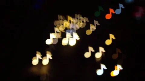 Klef treble shape bokeh Stock Footage 56269870