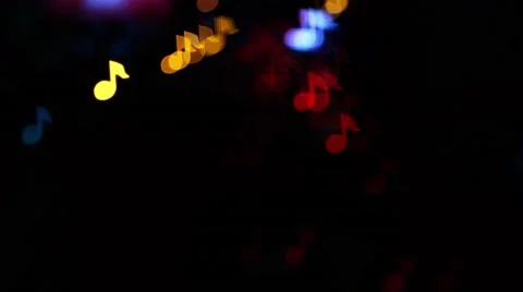 Klef treble shape bokeh Stock Footage 56269878