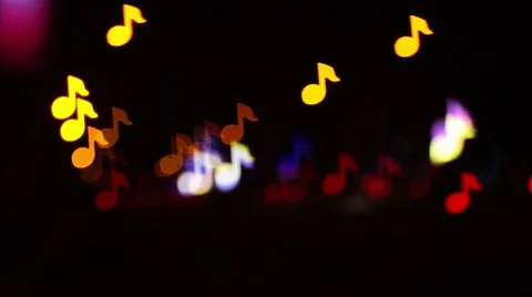 Klef treble shape bokeh Stock Footage 56269897