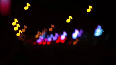 Klef treble shape bokeh Stock Footage 56269905