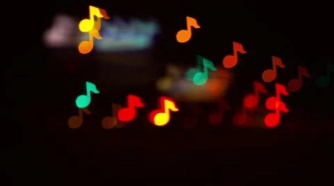 Klef treble shape bokeh Stock Footage 56269910