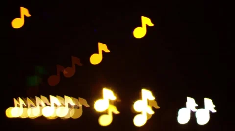 Klef treble shape bokeh Stock Footage 56269919