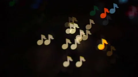 Klef treble shape bokeh Stock Footage 56270033