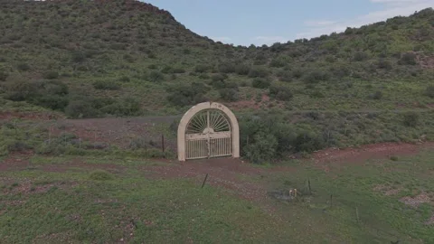 Klein Karoo Giant Gate representing freemasonry Stock Footage 344782945
