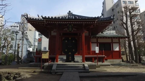 Kleine Tempel in Tokyo Video stock 114077702