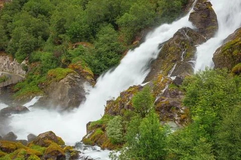 The Kleivafossen at its intermediate step Stock-Fotos