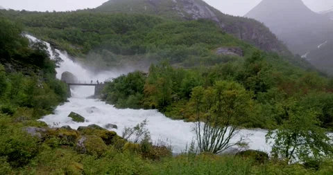 Kleivafossen Waterfall Stock Footage 284352192