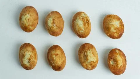 Klemben bread on a white background Stock Photos