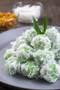 Klepon pandan Foto stock