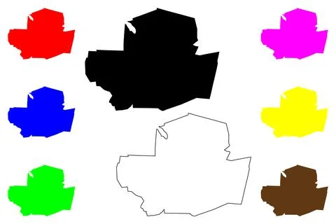 Klerksdorp city (Republic of South Africa, RSA) map vector illustration, scri Stock Illustration