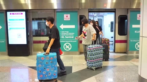 KLIA Express train Stock Footage 320146199