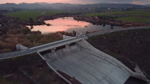 Klirou Dam Stock Footage 153743206