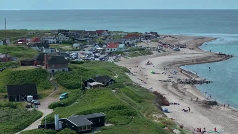 Klitmoller Smooth Waves On Magical Sandy Beach, Fabulous Blue Water, Stock Footage 260324169