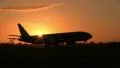 KLM Airliner at sunrise HD Footage