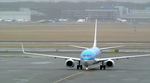 KLM Airplanes Stock Footage