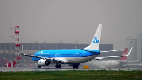 KLM Boeing 737-800 PH-BXB taxiing at Sheremetyevo Airport Stock Footage 339297501