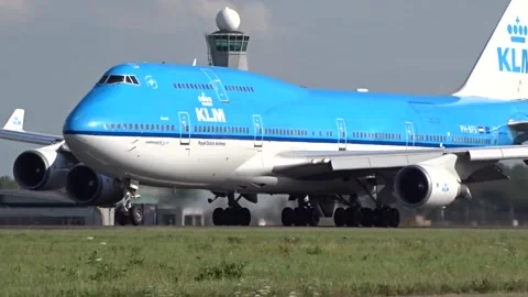 KLM Boeing 747 - Take Off - Queen of the Skies Stock Footage 159558799
