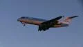 KLM cityhopper landing at sunset HD Footage