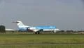 KLM commercial jet landing HD Footage