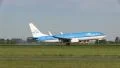 KLM commercial jet landing HD Footage