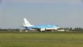 KLM commercial jet landing HD Footage