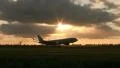 KLM crossing sun HD Footage