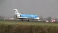 KLM fokker 70 cityhopper plane landing HD Footage