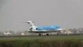 KLM Fokker 70 plane landing HD Footage