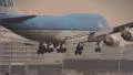 KLM jumbojet close up landing HD Footage