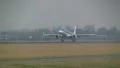 KLM landing on cloudy day HD Footage