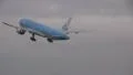 KLM plane after take-off HD Footage