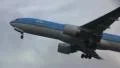 KLM plane in beautful light HD Footage