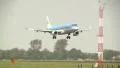 KLM plane landing at Schiphol HD Footage