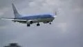 KLM plane lands at Schiphol Amsterdam HD Footage