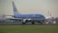 KLM plane lands at Schiphol HD Footage