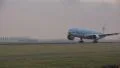 KLM plane passes in front of camera HD Footage