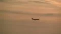KLM plane silhouette approach HD Footage