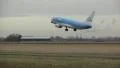 KLM plane taking off in the afternoon HD Footage