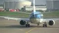 KLM plane taxis HD Footage