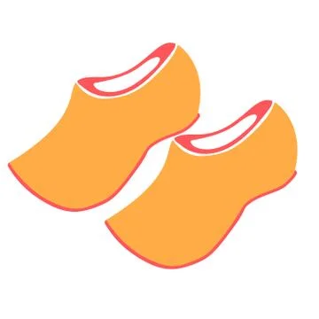 Klomp flat illustration on white Stock Illustration