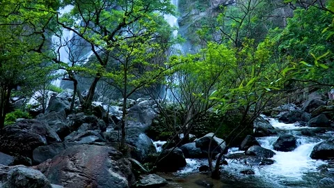 Klonglan Waterfall Stock Footage 275647287