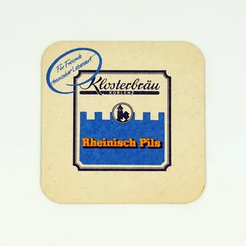 Klosterbrau beer coaster Foto stock