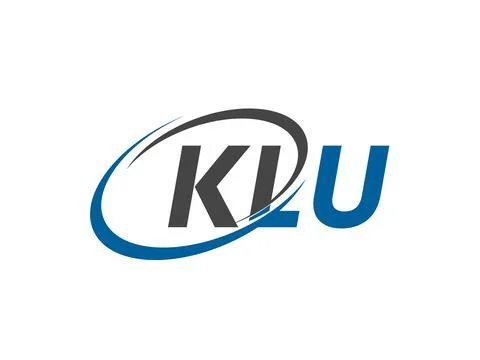 KLU letter creative modern elegant swoosh logo design 스톡 일러스트
