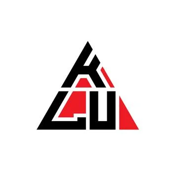KLU triangle letter logo design with triangle shape. KLU triangle logo desi.. Stock Illustration