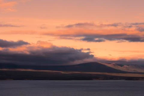 Kluane Lake Sunset Stock Photos