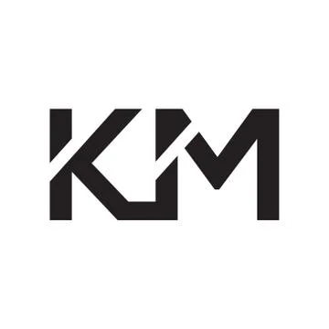 Km initial letter vector logo icon Stock-Illustration