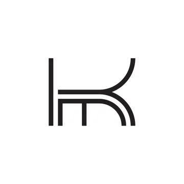 Km initial letter vector logo icon Stock-Illustration