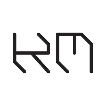 Km initial letter vector logo icon Stock-Illustration