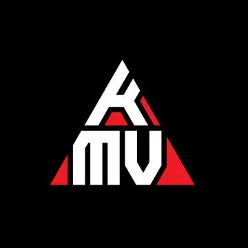 KMV triangle letter logo design with triangle shape. KMV triangle logo desi.. Stock Illustration