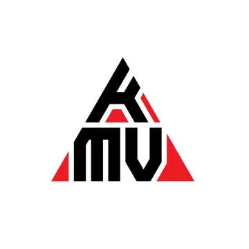 KMV triangle letter logo design with triangle shape. KMV triangle logo desi.. Stock Illustration